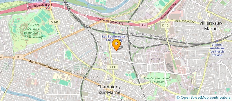 localisation de l'entreprise BTPNE à CHAMPIGNY-SUR-MARNE