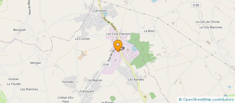 localisation de l'entreprise BTR  QUESSOY