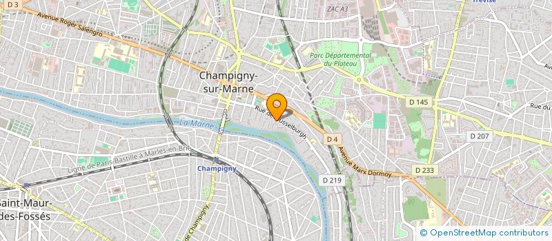 localisation de l'entreprise BTR FRANCE à CHAMPIGNY-SUR-MARNE