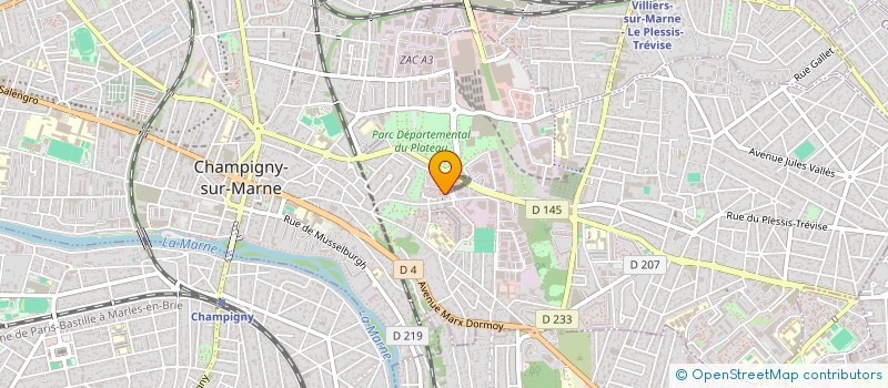localisation de l'entreprise BTR2 à CHAMPIGNY-SUR-MARNE