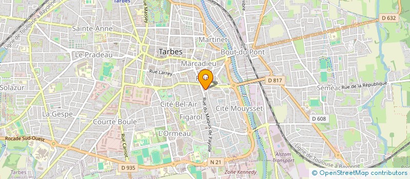 localisation de l'entreprise BTS  TARBES