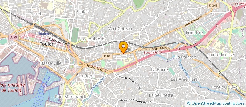localisation de l'entreprise BTS VAR BATIMENT TECHNIQUES ET SERVICES à TOULON