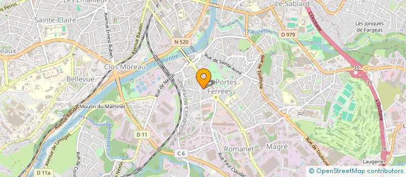 localisation de l'entreprise BTU à LIMOGES