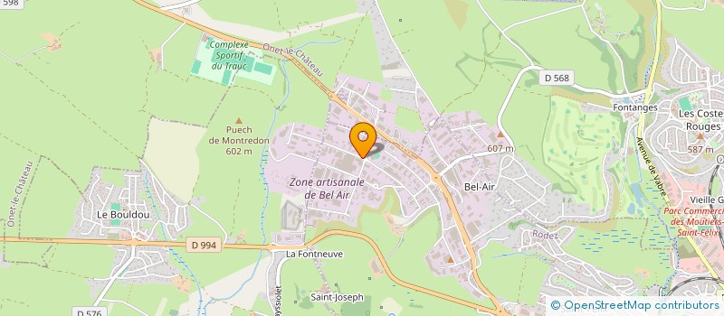 localisation de l'entreprise BUANDERIE OCCITANE à RODEZ