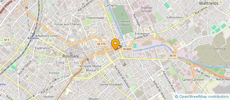 localisation de l'entreprise BUBBLE  ROUBAIX