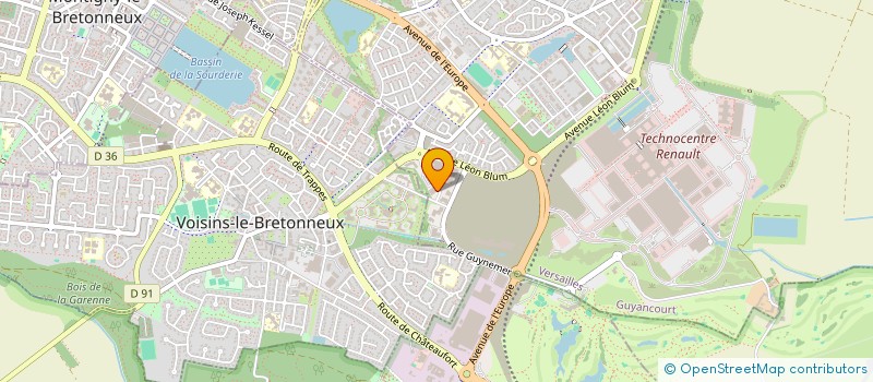 localisation de l'entreprise BUBBLE ONE  GUYANCOURT