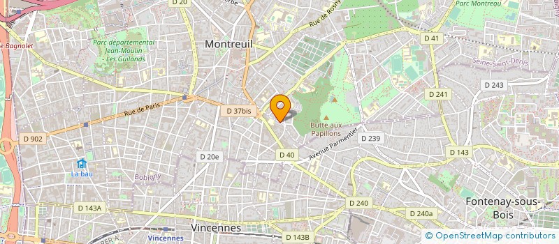 localisation de l'entreprise BUBBLES à MONTREUIL