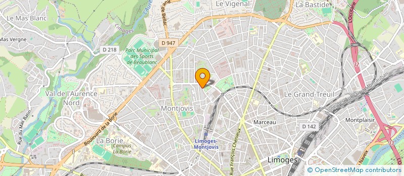 localisation de l'entreprise BUBUS à LIMOGES