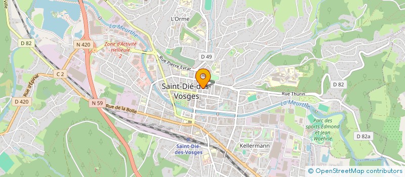 localisation de l'entreprise BUCHER OLIVIER ET PHILIPPE à SAINT-DIE-DES-VOSGES