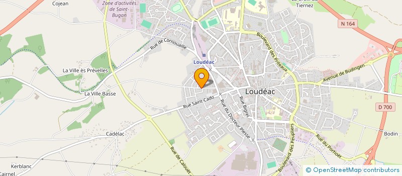 localisation de l'entreprise BUCHERONNAGE CENTRE BRETAGNE à LOUDEAC