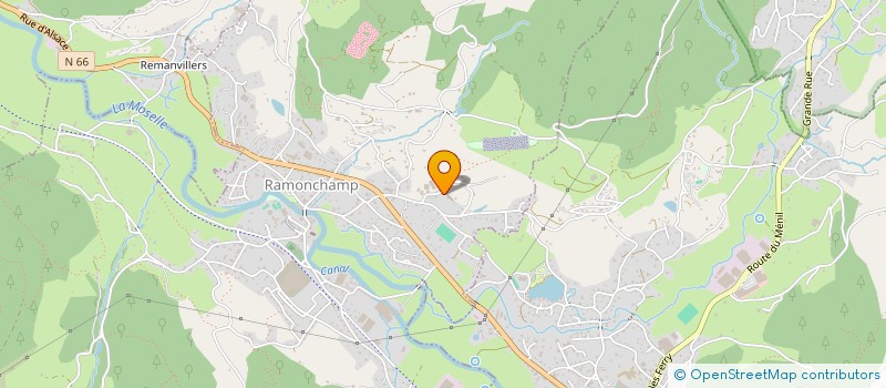 localisation de l'entreprise BUCHES ET BUCHETTES VOSGIENNES  RAMONCHAMP