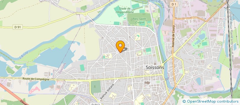 localisation de l'entreprise BUDGET PNEUS à SOISSONS