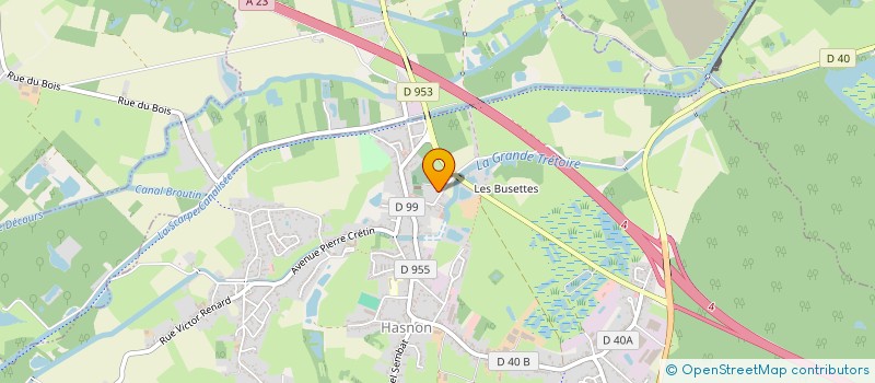 localisation de l'entreprise BUDIR  HASNON