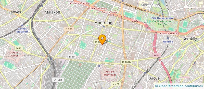 localisation de l'entreprise BUDNIC à MONTROUGE