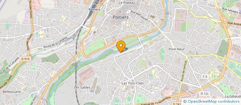 localisation de l'entreprise BUDO KARATE DO CLUB POITIERS à POITIERS