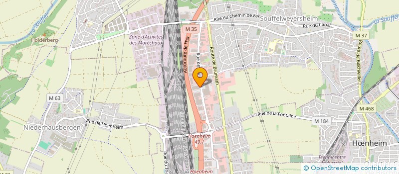 localisation de l'entreprise BUDO SARL  SOUFFELWEYERSHEIM