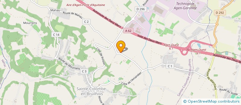 localisation de l'entreprise BUDO SYSTEME DEFENSE AGEN 47.3  SAINTE-COLOMBE-EN-BRUILHOIS