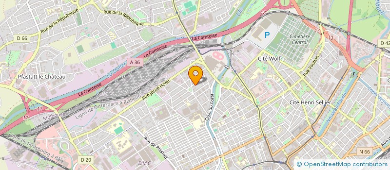 localisation de l'entreprise BUECHER EXPERTISE COMPTABLE à MULHOUSE