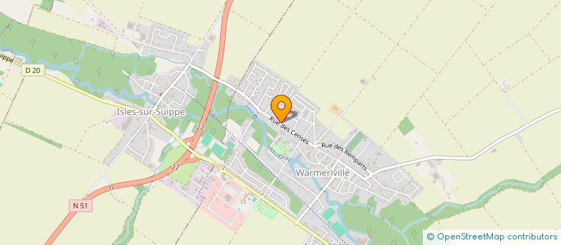 localisation de l'entreprise BUENO PAYSAGES  WARMERIVILLE