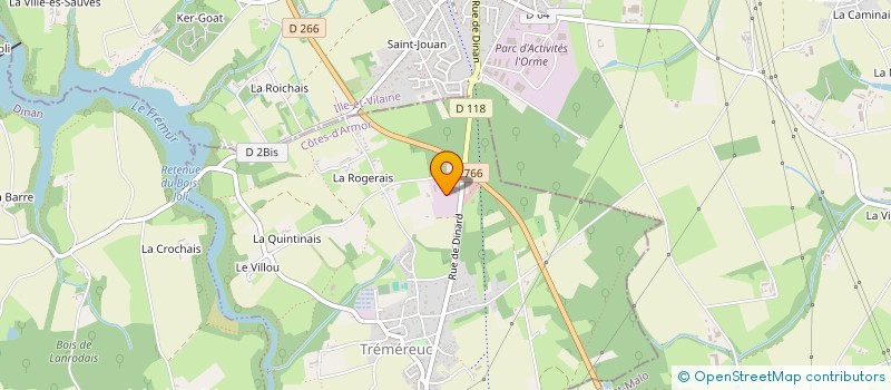 localisation de l'entreprise BUET ENVIRONNEMENT  PLESLIN-TRIGAVOU