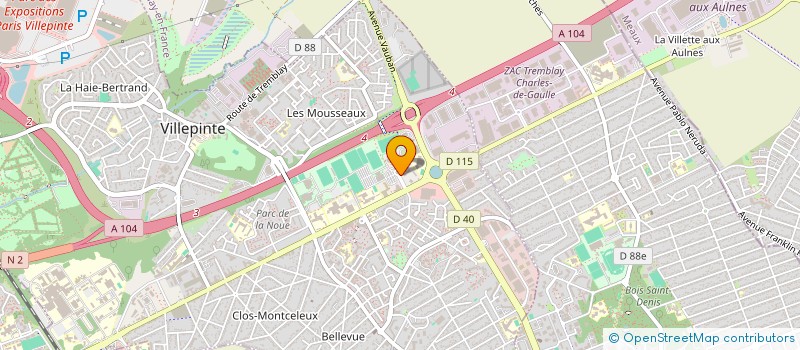 localisation de l'entreprise BUFAGEX à VILLEPINTE