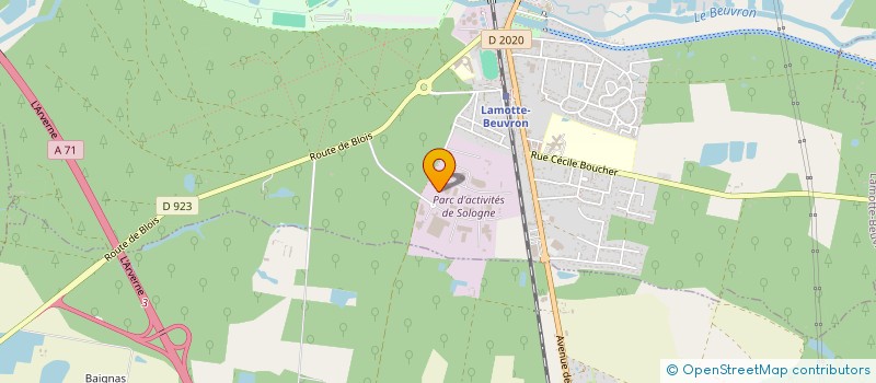 localisation de l'entreprise BUFFLE 41  LAMOTTE-BEUVRON