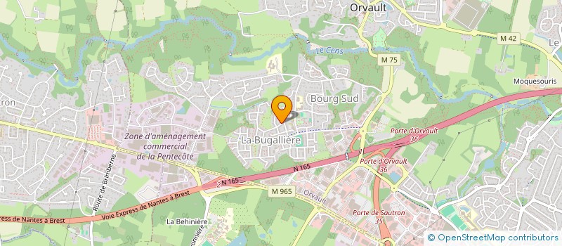 localisation de l'entreprise BUGA'PIZZA à ORVAULT