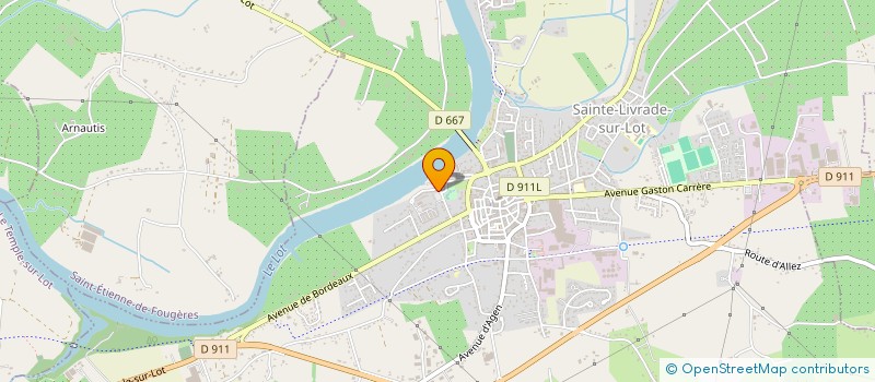 localisation de l'entreprise BUGATEL  SAINTE-LIVRADE-SUR-LOT