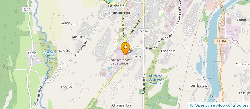 localisation de l'entreprise BUGEY BUREAU MECANOGRAPHIE à BELLEY