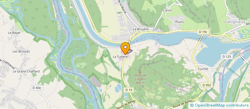localisation de l'entreprise BUGEY CONTROLE TECHNIQUE à CHAZEY-BONS
