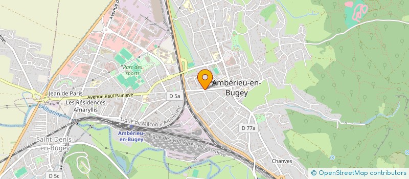 localisation de l'entreprise BUGEY IMMOBILIER à AMBERIEU-EN-BUGEY