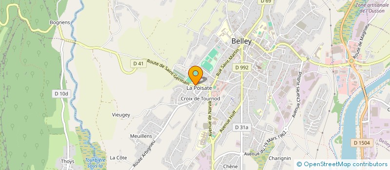 localisation de l'entreprise BUGEY OLYMPIC CLUB à BELLEY
