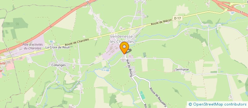 localisation de l'entreprise BUGEY TRAVAUX à VENDENESSE-LES-CHAROLLES