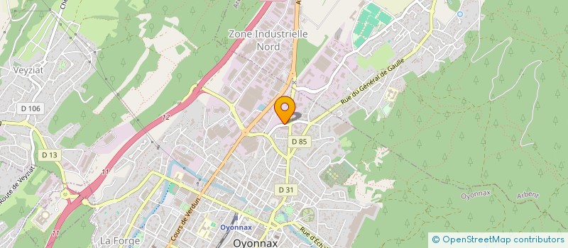 localisation de l'entreprise BUGEY VOLAILLES à OYONNAX