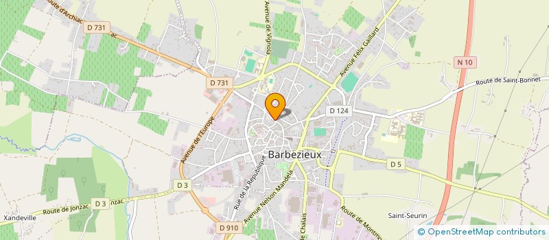 localisation de l'entreprise BUI QUOC MOULINEY SCM à BARBEZIEUX-SAINT-HILAIRE