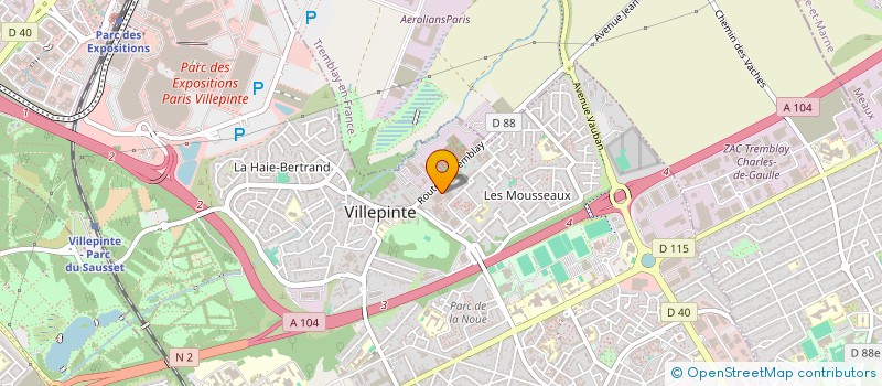 localisation de l'entreprise BUILDING INGENIERIE à VILLEPINTE