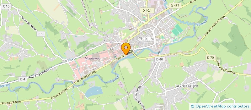 localisation de l'entreprise BUISSON RECYCLAGE  CHARLIEU