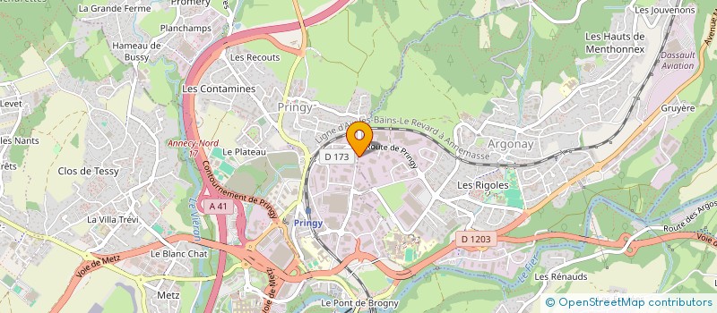 localisation de l'entreprise BUJA  ARGONAY