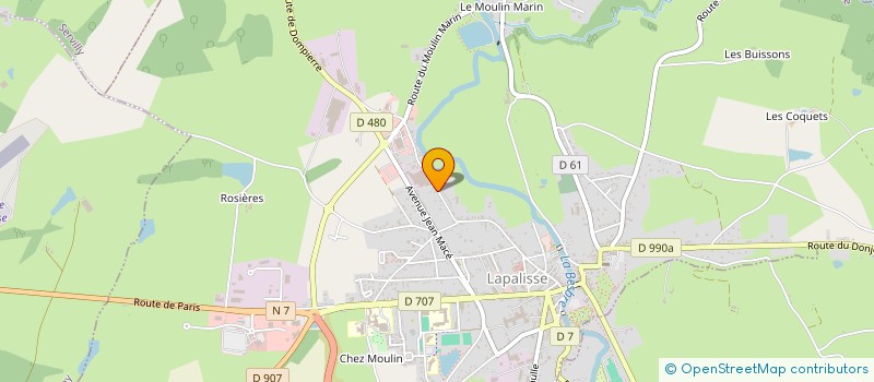 localisation de l'entreprise BUJAN PEINTURE & DECORATION  LAPALISSE