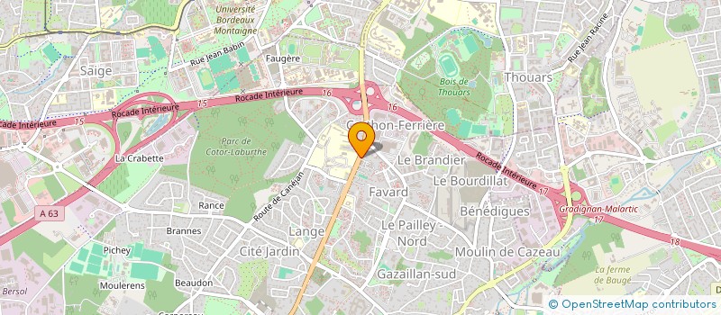 localisation de l'entreprise BULDING INVEST FRANCE  GRADIGNAN