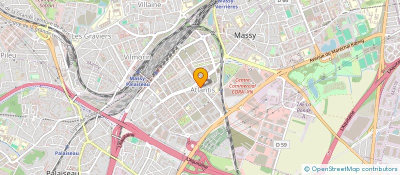 localisation de l'entreprise BULL à MASSY