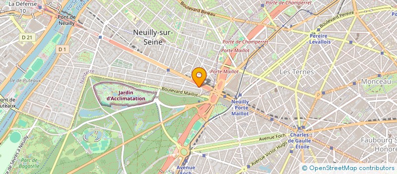 localisation de l'entreprise BULL'S EYE à NEUILLY-SUR-SEINE