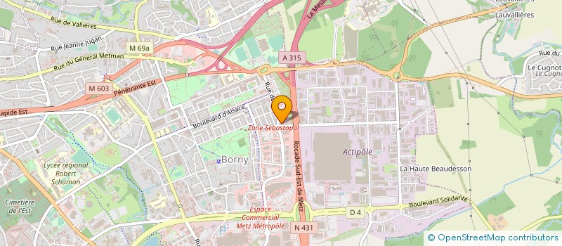 localisation de l'entreprise BULLDO à METZ