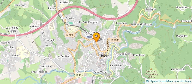 localisation de l'entreprise BULLE D'EVEIL & COMPAGNIE  THIERS