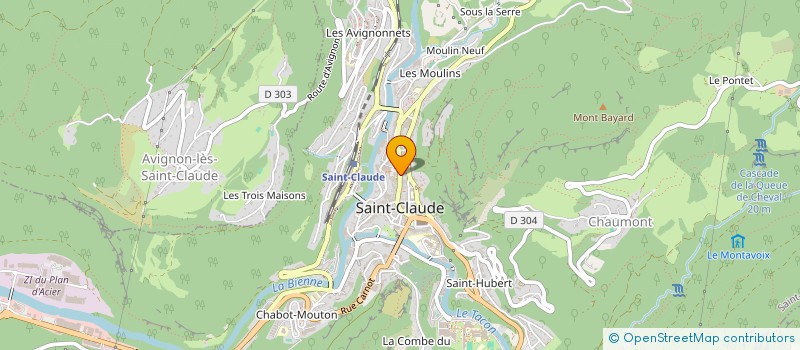 localisation de l'entreprise BULLE D'HAIR  SAINT-CLAUDE