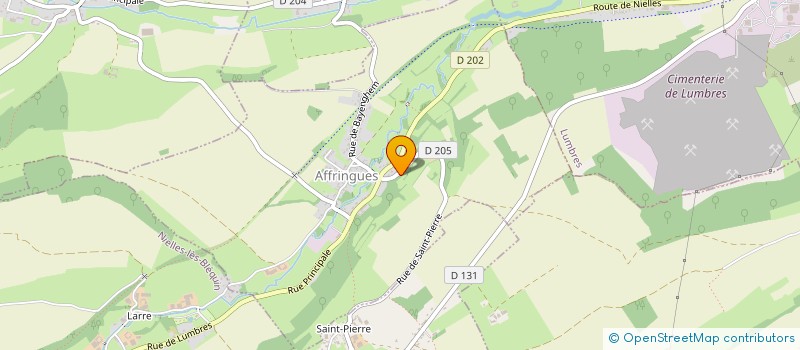 localisation de l'entreprise BULLE DE COTON - LE BIEN-ETRE A TOUTES LES ETAPES DE LA VIE  AFFRINGUES