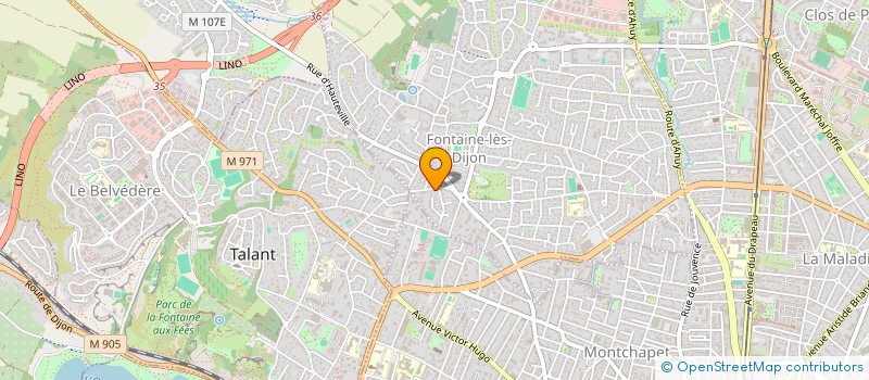 localisation de l'entreprise BULLEPRO à FONTAINE-LES-DIJON