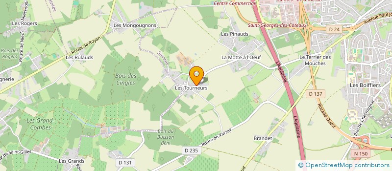 localisation de l'entreprise BULLES D ESPRIT à SAINTES
