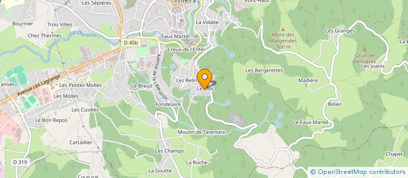 localisation de l'entreprise BULLES PISCINES à THIERS