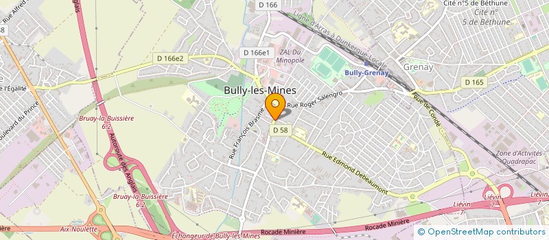 localisation de l'entreprise BULLY ENTRAIDE ALIMENTAIRE à BULLY-LES-MINES